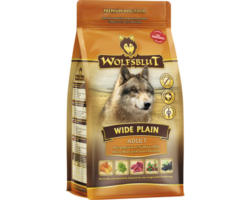 Hundefutter trocken WOLFSBLUT Wide Plain Adult mit wertvollen Superfoods, getreidefrei, Glutenfrei 500 g