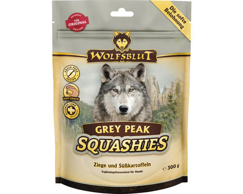 Hundesnack WOLFSBLUT Grey Peak Squashies mit wertvollen Superfoods, getreidefrei, Glutenfrei 300 g