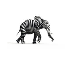 Glasbild Striped Elefant 30x30 cm