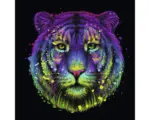 Hornbach Glasbild Neon Tiger 30x30 cm