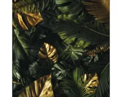 Glasbild Green-Gold Foliage 30x30 cm