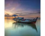Hornbach Glasbild Boat Atmosphere 30x30 cm