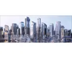 Hornbach Glasbild Cyber Skyline 30x80 cm