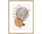 Hornbach Gerahmtes Bild Line-Art Leaves I 33x43 cm