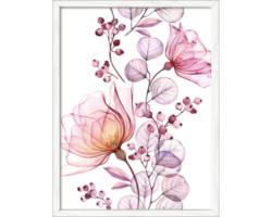 Gerahmtes Bild Transp. Flowers 33x43 cm