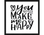 Hornbach Gerahmtes Bild Make Me Happy 33x33 cm