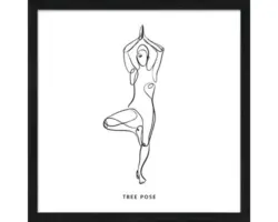 Gerahmtes Bild Tree Pose 33x33 cm