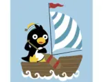 Hornbach Leinwandbild Pingu Pirate 30x30 cm
