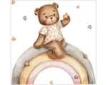 Hornbach Leinwandbild Teddy on the Rainbow 30x30 cm