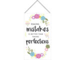 Hornbach Holzschild mit Kette Making mistakes 13x23 cm