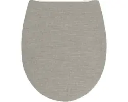 WC-Sitz Form & Style Textiloptik braun mit Absenkautomatik