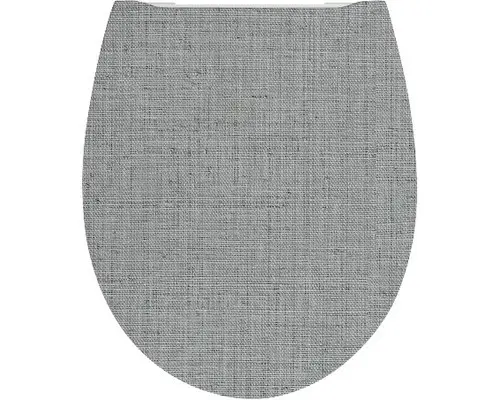WC-Sitz Form & Style Textiloptik grau mit Absenkautomatik