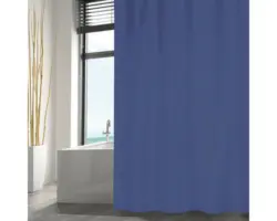 Duschvorhang MSV Navy Textil 180x200 cm navy blue