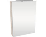 Hornbach LED-Spiegelschrank Fackelmann Small Bathroom Collection 1-türig links 50x68x16,2 cm alaska esche