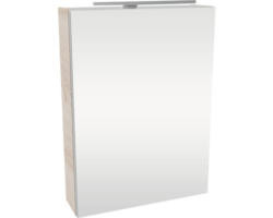 LED-Spiegelschrank Fackelmann Small Bathroom Collection 1-türig rechts 50x68x16,2 cm alaska esche