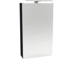 LED-Spiegelschrank Fackelmann Small Bathroom Collection 1-türig links 40x68x16,2 cm dark oak
