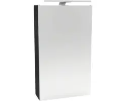 LED-Spiegelschrank Fackelmann Small Bathroom Collection 1-türig rechts 40x68x16,2 cm anthrazit