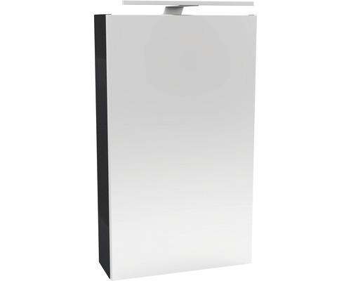 LED-Spiegelschrank Fackelmann Small Bathroom Collection 1-türig links 40x68x16,2 cm anthrazit