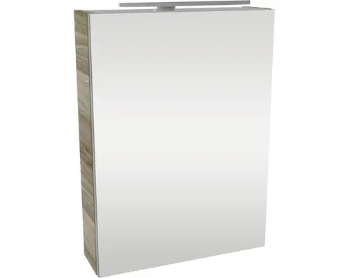 LED-Spiegelschrank Fackelmann Small Bathroom Collection 1-türig links 50x68x16,2 cm Steinesche