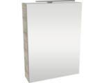 Hornbach LED-Spiegelschrank Fackelmann Small Bathroom Collection 1-türig rechts 50x68x16,2 cm graueiche