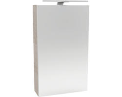 LED-Spiegelschrank Fackelmann Small Bathroom Collection 1-türig links 40x68x16,2 cm alaska esche