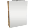 Hornbach LED-Spiegelschrank Fackelmann Small Bathroom Collection 1-türig links 50x68x16,2 cm ast-eiche