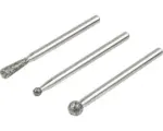 Hornbach Diamantschleifstift-Set Wolfcraft 5988000, kugel- und kegelförmig, 3-tlg.