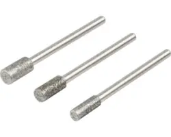 Diamantschleifstift-Set Wolfcraft 5987000, zylinderförmig, 3-tlg.