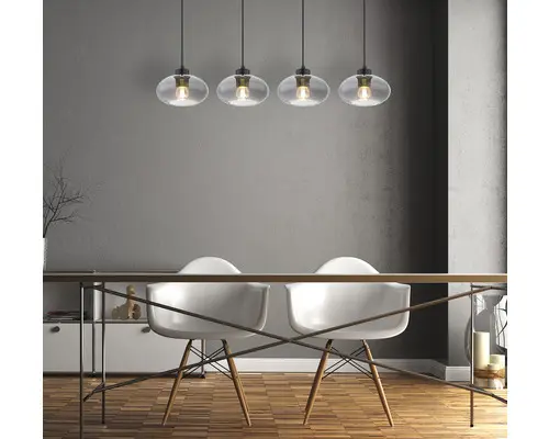 Pendelleuchte Globo SHAUN E27 40 W 4-flammig IP 20 schwarz ( 15572-4H )