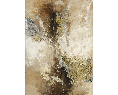 Leinwandbild Original Brown-Silver-Gold IV 50x70 cm