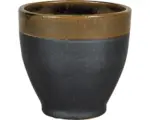 Hornbach Übertopf Nola Steinzeug Ø 36 H 32 cm schwarz