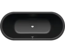 Freistehende Doppelbadewanne Kaldewei Classic Duo 75x170 cm schwarz matt