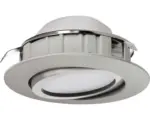 Hornbach LED Einbauleuchte Eglo PINEDA LED 5,5 W 500 lm 3000 K 1-flammig Ø 84 mm nickel-matt IP 20 1 Stück ( 95856 )