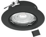 Hornbach LED Einbauleuchte Eglo PENETO GU10 4,6 W 400 lm 3000 K 1-flammig Ø 87 mm schwarz IP 20 1 Stück ( 900751 )