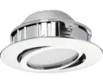 Hornbach LED Einbauleuchte Eglo PINEDA LED 5,5 W 500 lm 3000 K 1-flammig Ø 84 mm chrom IP 20 1 Stück ( 95855 )