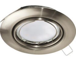 LED Einbauleuchte Eglo PENETO GU10 4,6 W 400 lm 3000 K 1-flammig Ø 87 mm nickel-matt IP 20 1 Stück ( 94242 )