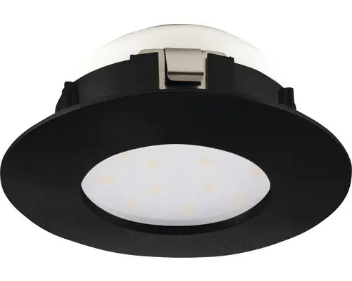 LED Einbauleuchte Eglo PINEDA LED 4,9 W 460 lm 2700 K 1-flammig Ø 78 mm schwarz IP 44 1 Stück ( 900743 )