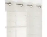 Hornbach Ösenschal off white Streifen transparent 140x245 cm