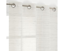 Ösenschal off white Streifen transparent 140x245 cm