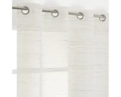 Ösenschal off white Streifen transparent 140x245 cm