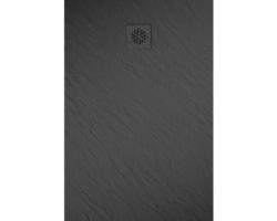 Extraflache Rechteck-Duschwanne Jungborn Cento 120x80x2,5 cm schwarz matt