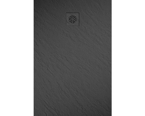 Extraflache Rechteck-Duschwanne Jungborn Cento 120x80x2,5 cm schwarz matt