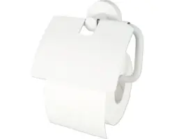 Toilettenpapierhalter Haceka Kosmos mit Deckel weiß matt
