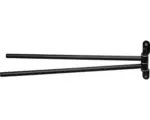 Hornbach Handtuchstange Haceka Ixi 2x39,55x11 cm schwenkbar schwarz matt