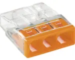 Hornbach Verbindungsklemme Steckklemme Wago 0,5 transparent orange 30 Stück