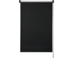 Verdunkelungsrollo ohne Bohren schwarz mit farblich abgestimmter Mechanik 45x150 cm