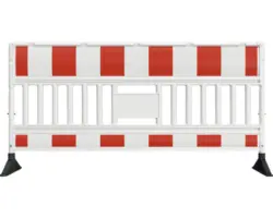 Absperrschranke mit drehbaren Füßen