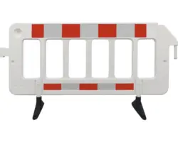 Absperrgitter mit drehbaren Füßen Kunststoff