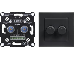 LED Dimmer Q-LINK Duo 2-200 W unterputz schwarz (66.099.46)