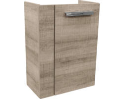 Waschbeckenunterschrank Fackelmann SBC Mini 45 rechts 60x44x24,3 cm ohne Waschbecken graueiche